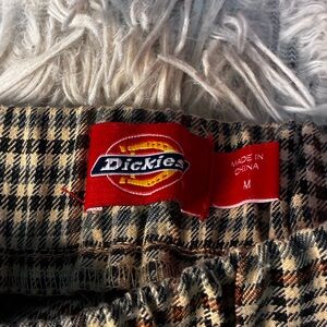 Dickies Checkered Trousers in Black and Tan